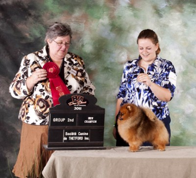 Odin winning a Group 2 in Canada